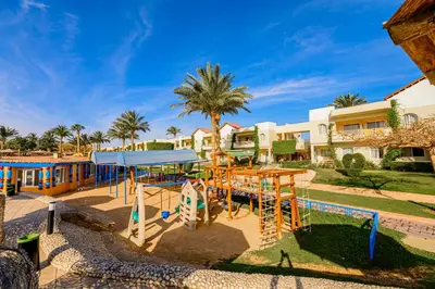 a playground at a resort with a slide at Golden Beach Resort in Hurghada