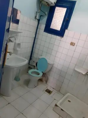 a bathroom with a toilet and a sink at Oasis hotel in Luxor