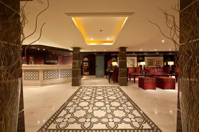 a lobby of a hotel with a rug on the floor at Steigenberger Minerva Nile Cruise - Every Thursday from Luxor for 07 & 04 Nights - Every Monday From Aswan for 03 Nights in Luxor