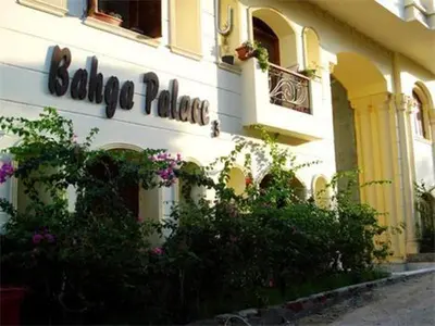 a building with a sign that reads baja palace at Bahga Palace 3 Residential Apartments in Hurghada