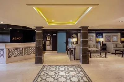 a lobby of a hotel with a waiting room at Steigenberger Legacy Nile Cruise - Every Monday 07 & 04 Nights from Luxor - Every Friday 03 Nights from Aswan in Luxor