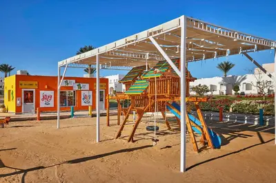a playground with a play area with a slide at JAZ Neo Reef Marsa in Coraya Bay