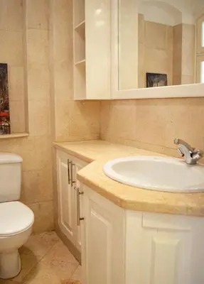 a bathroom with a sink and a toilet at El Gouna 1 bedroom apartment in West Golf Y12 in Hurghada