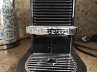 a close up of the front of a espresso machine at Full Apartment with Panoramic View of Hurghada in Hurghada