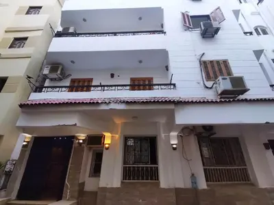 a view of a building with a balcony at Mama Africa in Hurghada