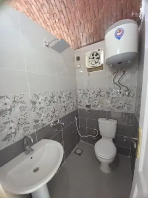 a small bathroom with a toilet and a sink at Kafana Guest House Nile View in Aswan