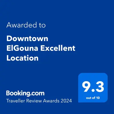 a screenshot of a phone with the text awarded to downtown epona excellent location at Downtown ElGouna Excellent Location in Hurghada