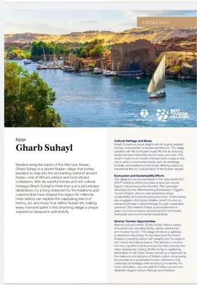 a page of a magazine with a picture of a river at Artika Wadi Kiki Hotel in Aswan
