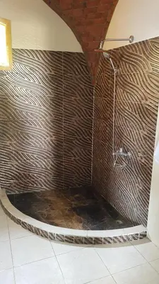 a shower in a bathroom with a shower at Golden palace Nile view - Appartment in Luxor