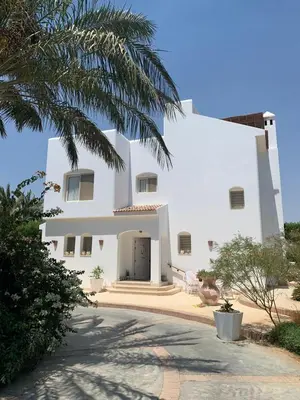 a white building with a driveway in front of it at Snow White Villa in Hurghada