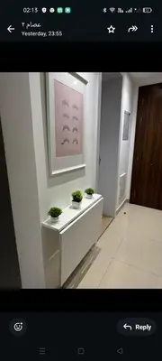 a picture of a room with two plants on a counter at G-Cribs gouna in Hurghada