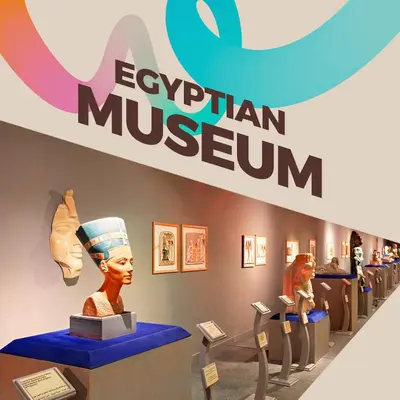a museum exhibit with a bust of a woman at Neverland City Hurghada - Pickalbatros in Hurghada