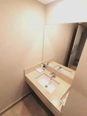 a bathroom with a sink and a mirror at Mangarovy El Gouna in Hurghada