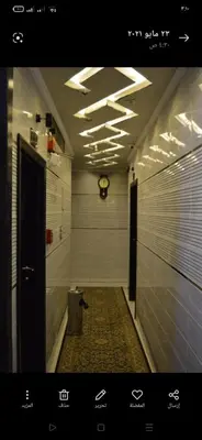 a hallway with a bathroom with a toilet in it at Al Amir Palace Hotel in Suwhaj