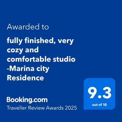 a screenshot of a phone with the text wanted to fully finished very cozy at fully finished, very cozy and comfortable studio -Marina city Residence in Port Ghalib