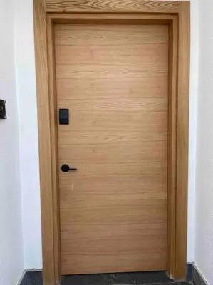 a close up of a wooden door in a room at 2 bd with private heated pool in Sholan 2 El Gouna in Hurghada