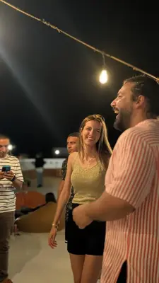 a man and a woman standing next to each other at Bedcoin Hostel in Hurghada